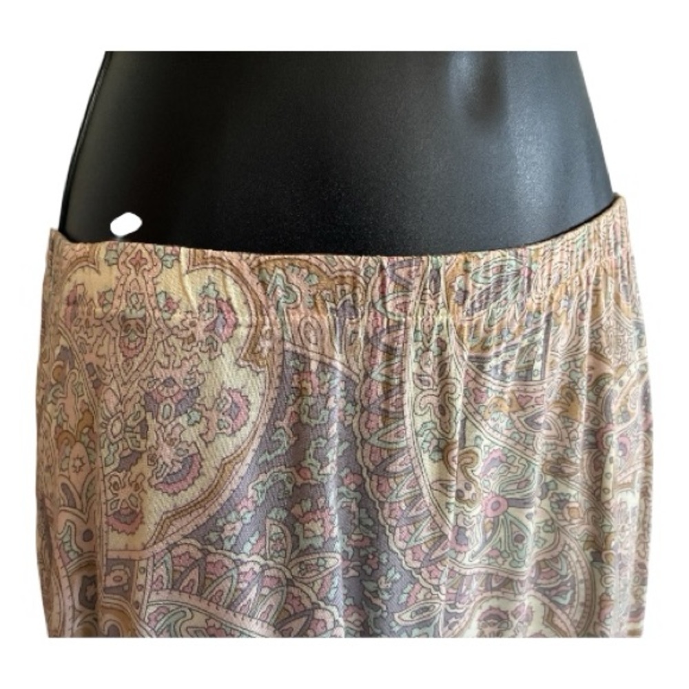 Boho Festival coquette Indie Peasant Prairie 90s Elegant Paisley Skirt Sz 6 - Picture 4 of 9
